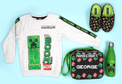Sweat Minecraft – vert Creeper – gris