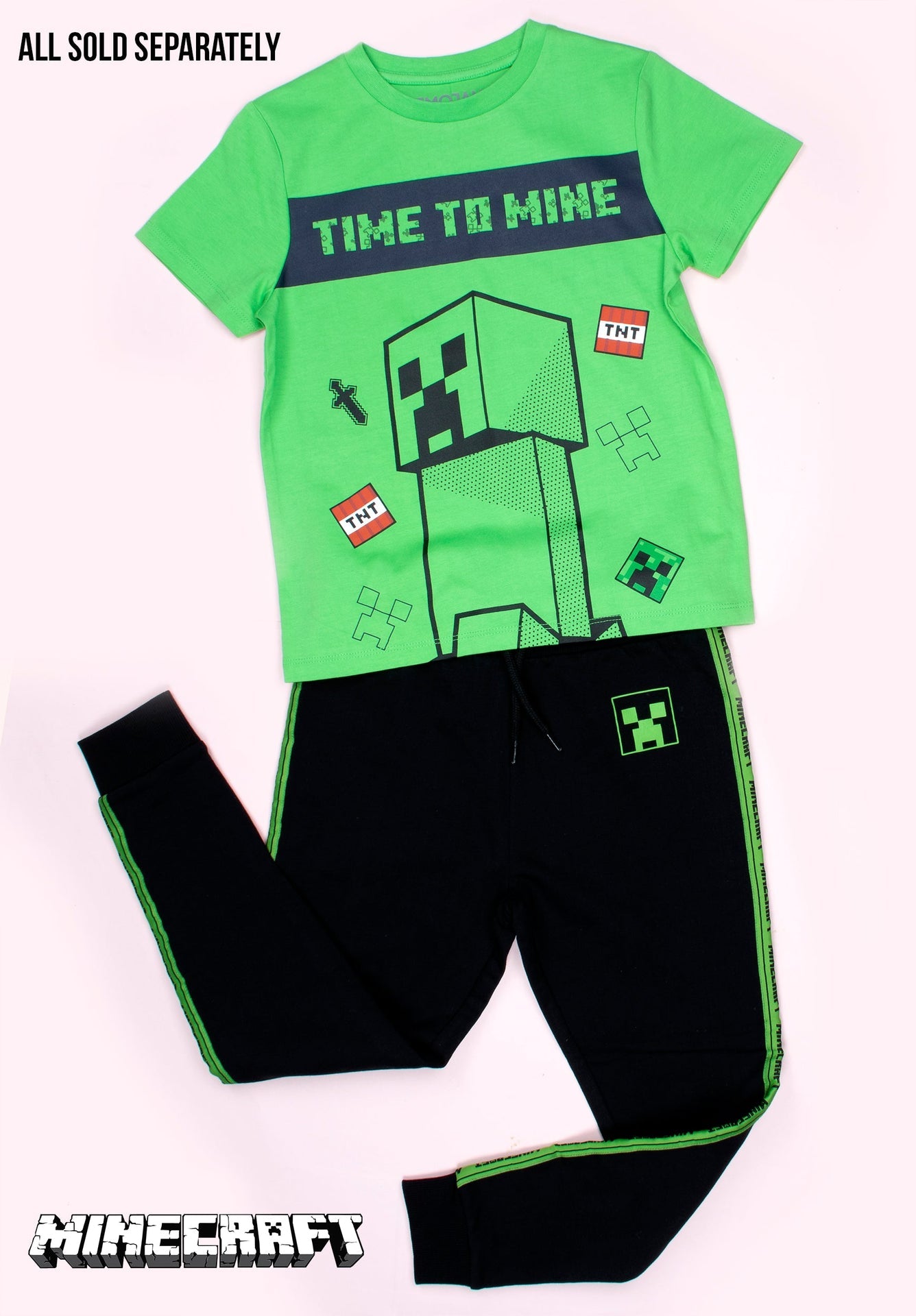Pyjama Minecraft – Short Sleeve – vert