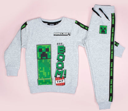 Sweat Minecraft – vert Creeper – gris