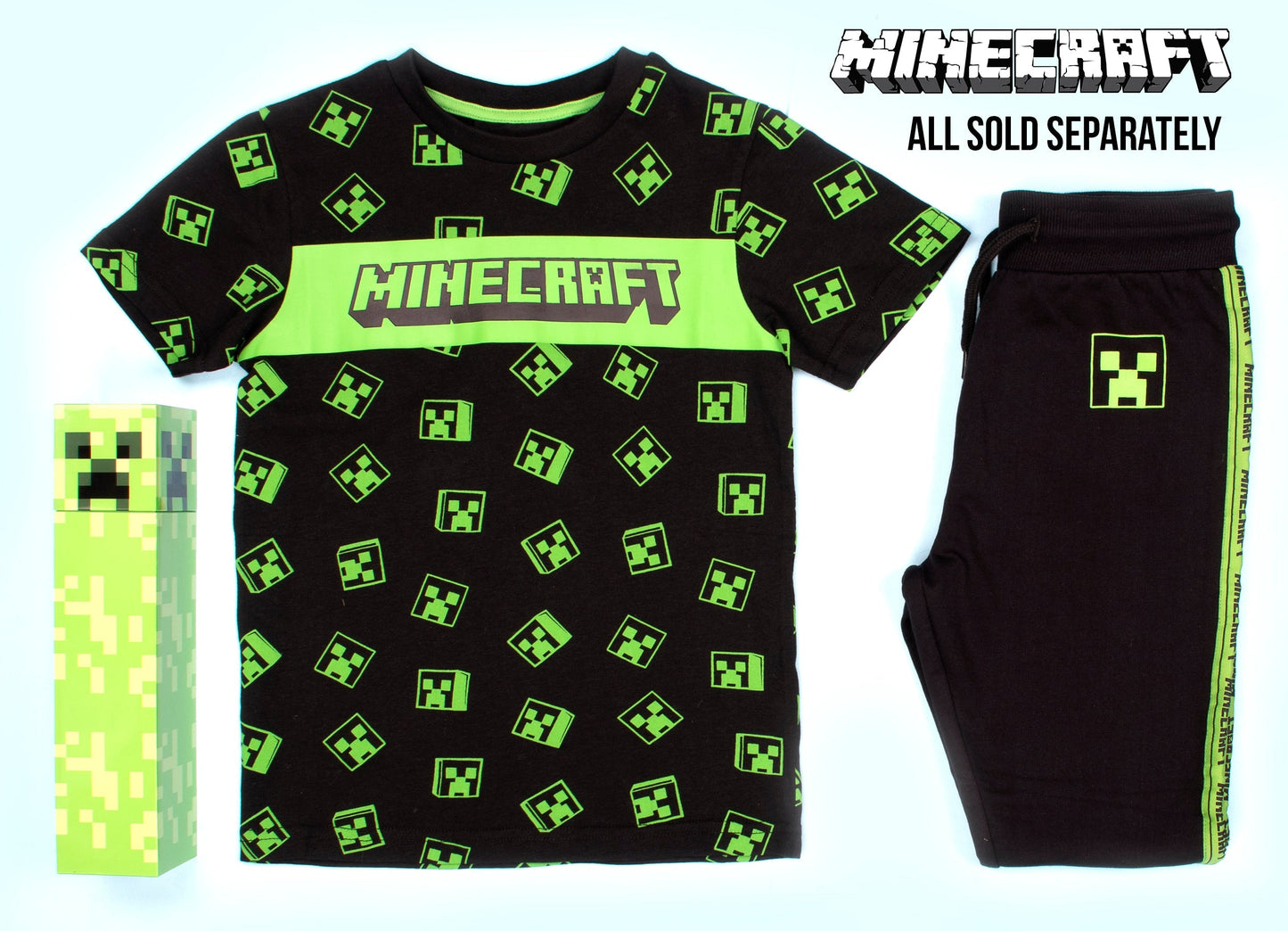T-shirt Minecraft – Creeper T-shirt – noir