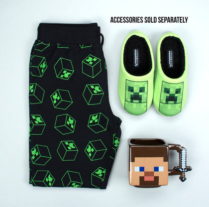 Pantalon de jogging Minecraft – noir & vert Pattern