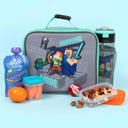 Gourde Minecraft – Bottle avec paille 700ml – Steve & Alex