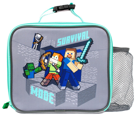 Sac repas – Minecraft with Mesh Pocket – Steve & Alex