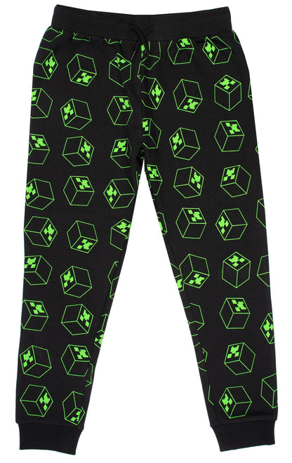 Pantalon de jogging Minecraft – noir & vert Pattern