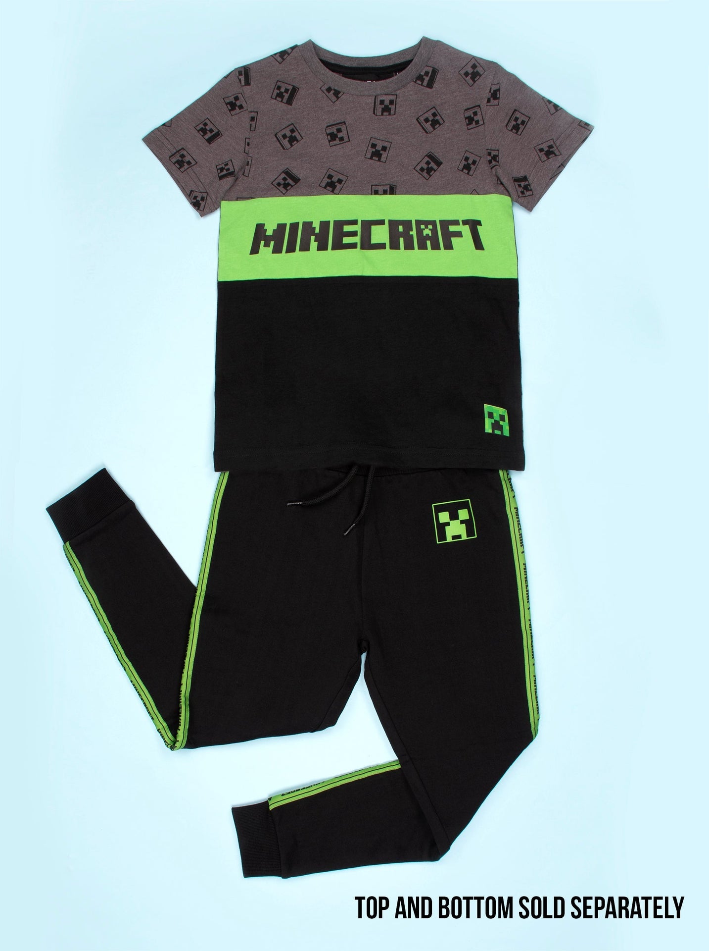 T-shirt Minecraft – Creeper T-shirt – gris