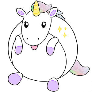 Peluche Mini Squishable – Bébé Licorne