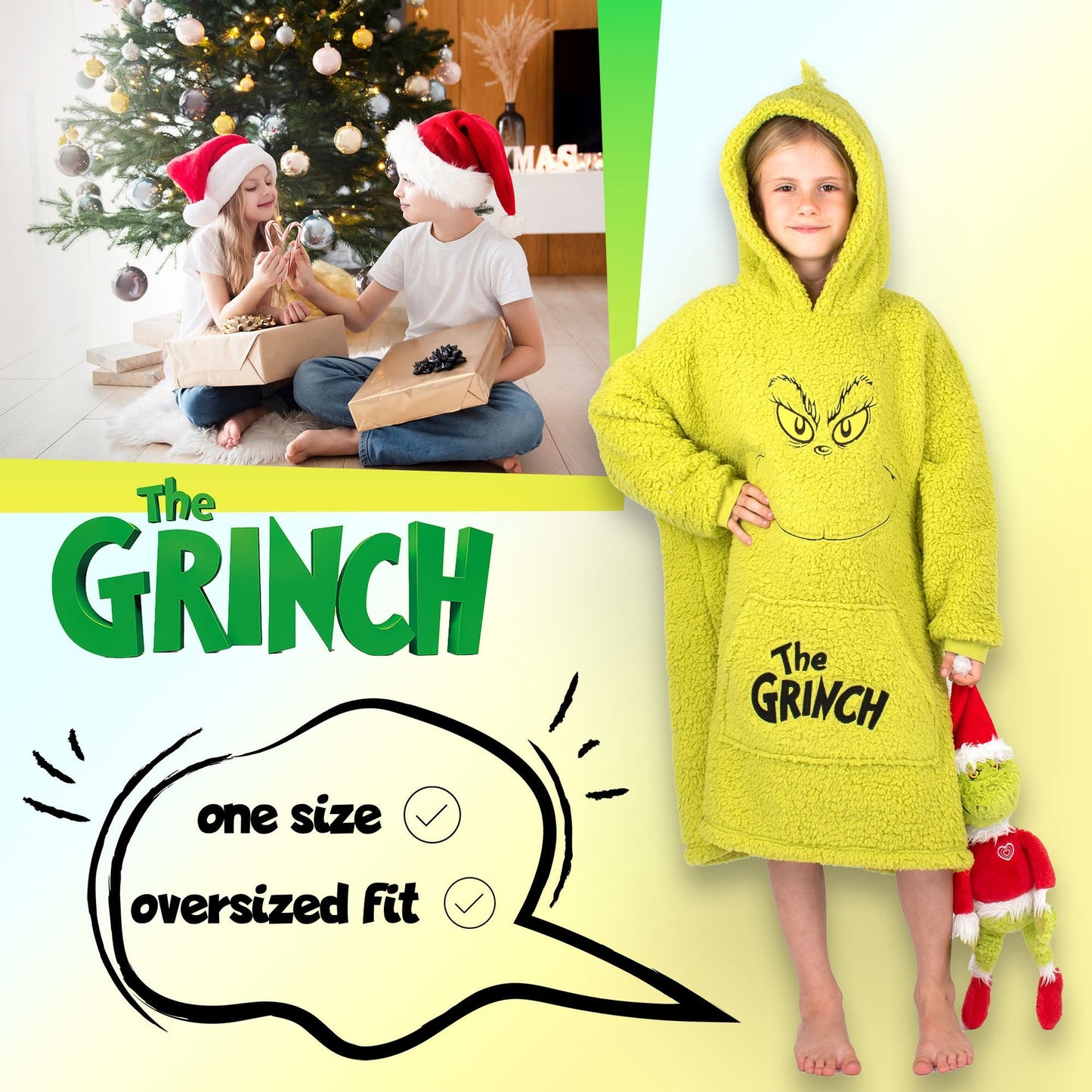 Sweat plaid oversize – The Grinch Oversized Blanket