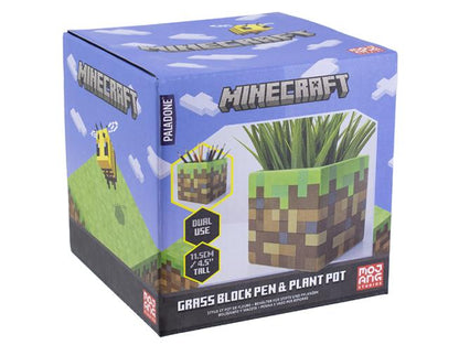 Minecraft Plant and Pen Pot - Grass Block