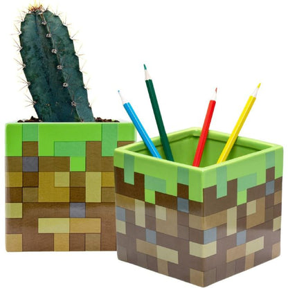 Pot à plantes et à stylos Minecraft - Bloc d'herbe