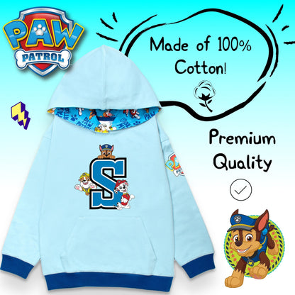Sweat à capuche – Paw Patrol Initial for Boys-bleu
