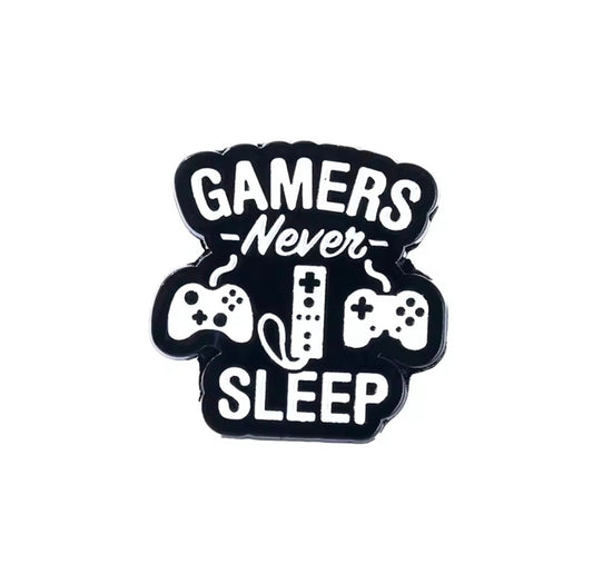 Pin’s Gamer Never Sleep – visuel produit