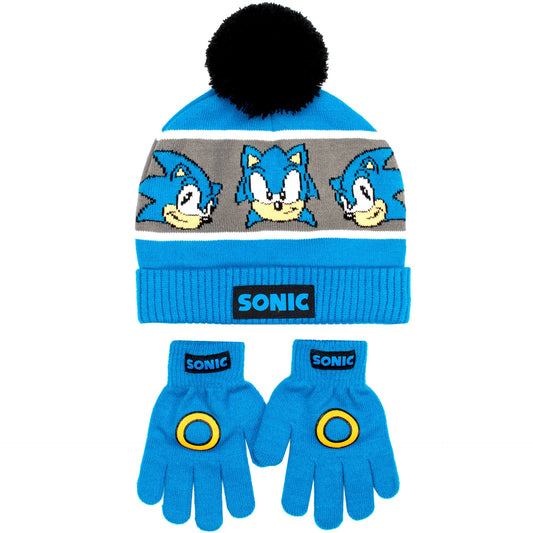 Ensemble bonnet et gants – Sonic THE HEDGEHOG Winter Set for Boys