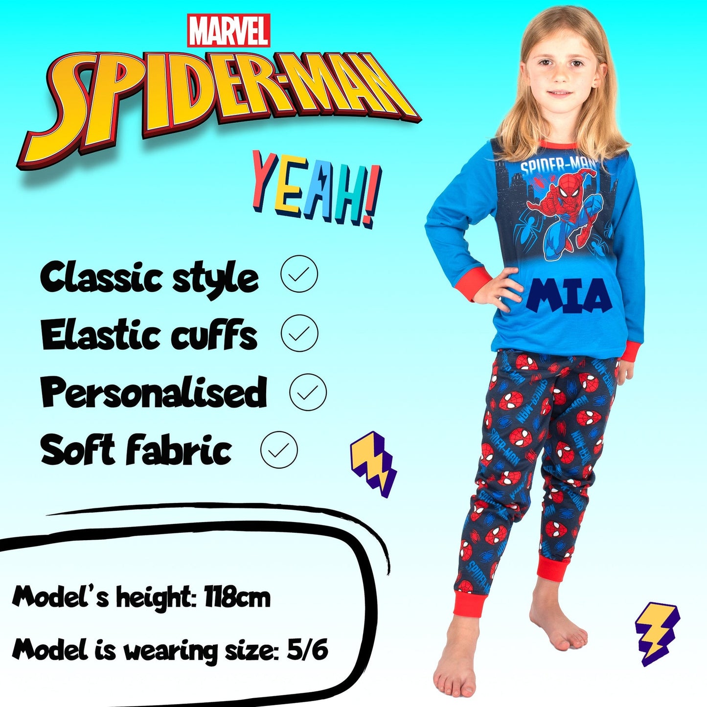Pyjama – Marvel Spider-Man Christmas -bleu