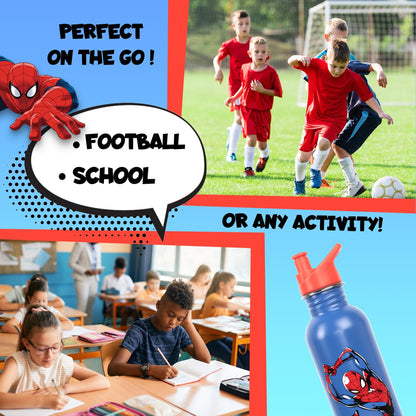 Gourde en acier inoxydable – acier inoxydable Spider-Man bleu Bottle