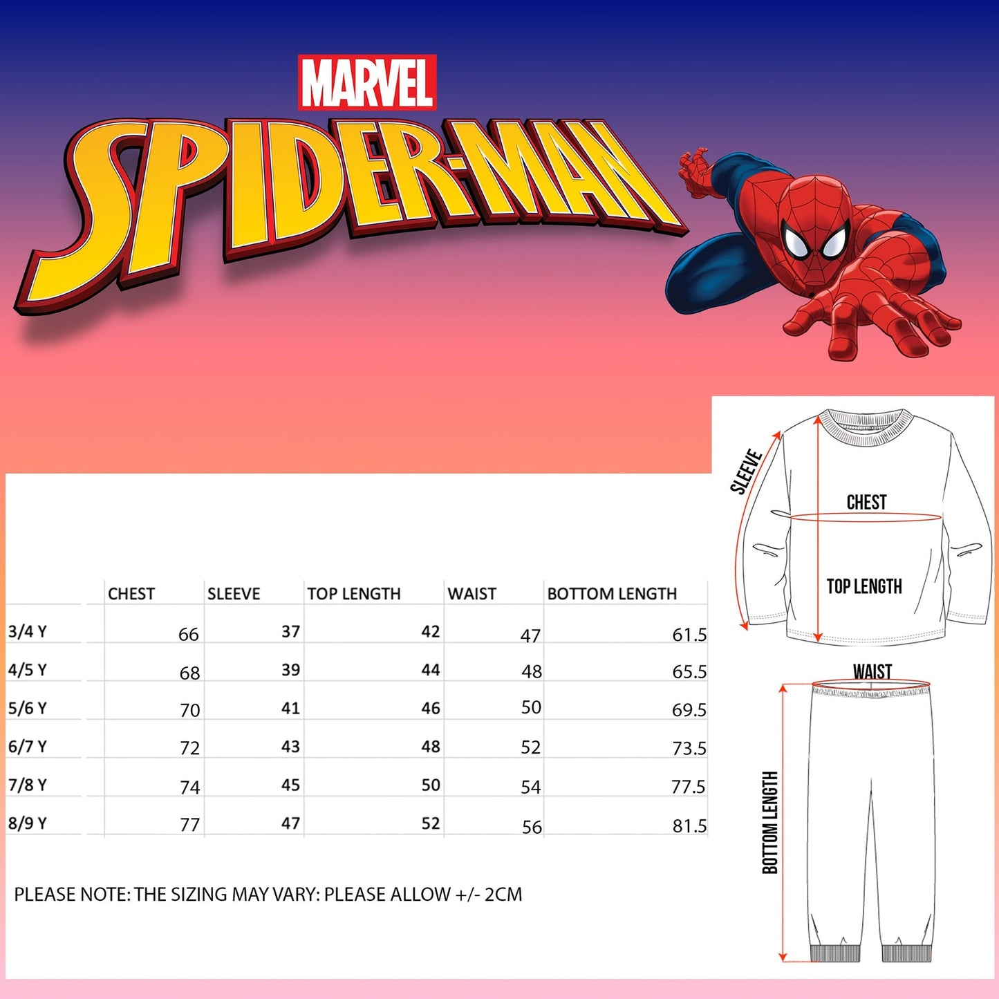 Pyjama – Marvel Spider-Man Christmas – Dark bleu