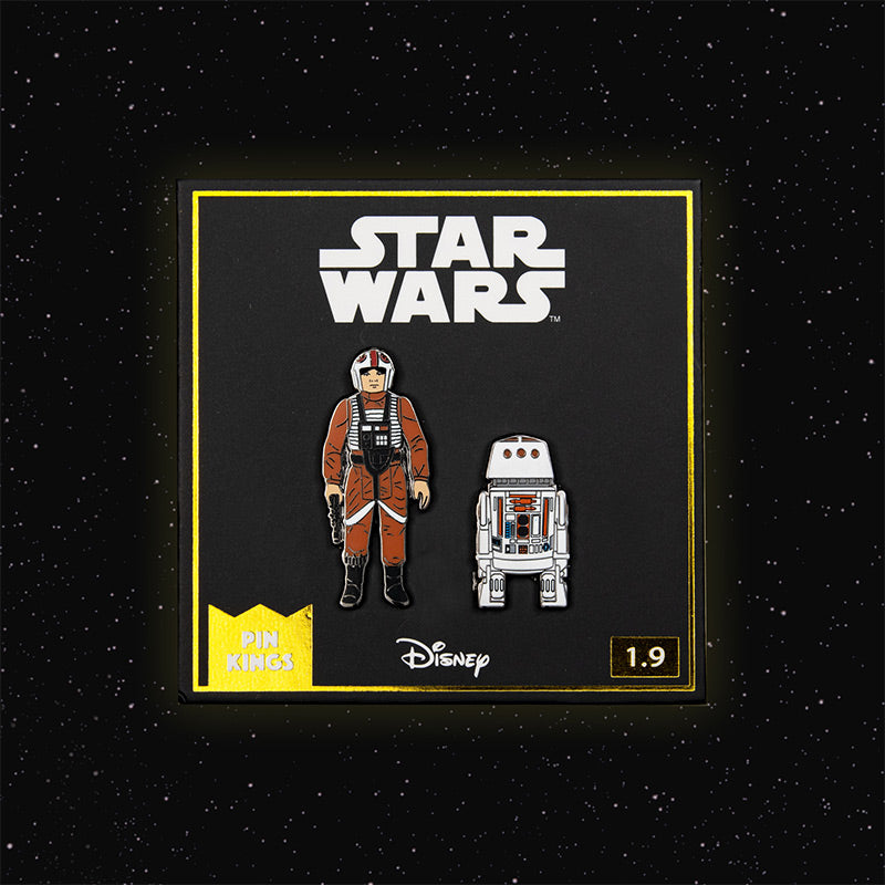 Pin's Star Wars Set 1.9 – Luke Skywalker: X Wing Pilot and R5 D4