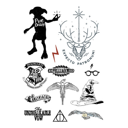 Tatouages temporaires Harry Potter (35 tatouages)
