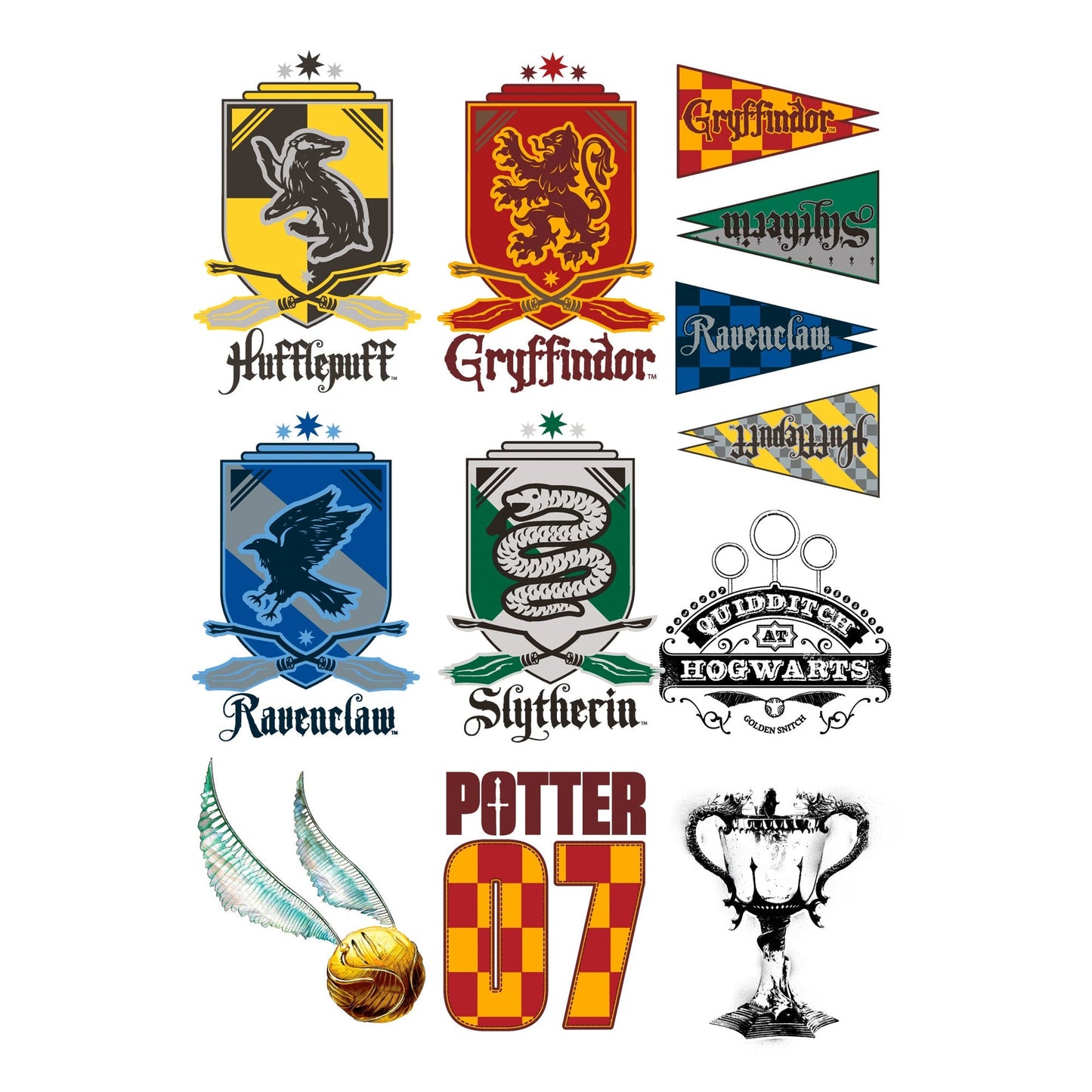 Tatouages temporaires Harry Potter (35 tatouages)