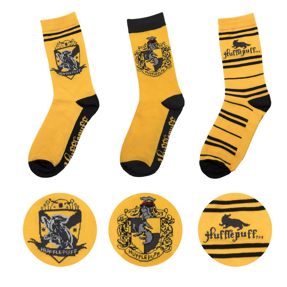 Harry Potter pack 3 paires de chaussettes - Poufsouffle