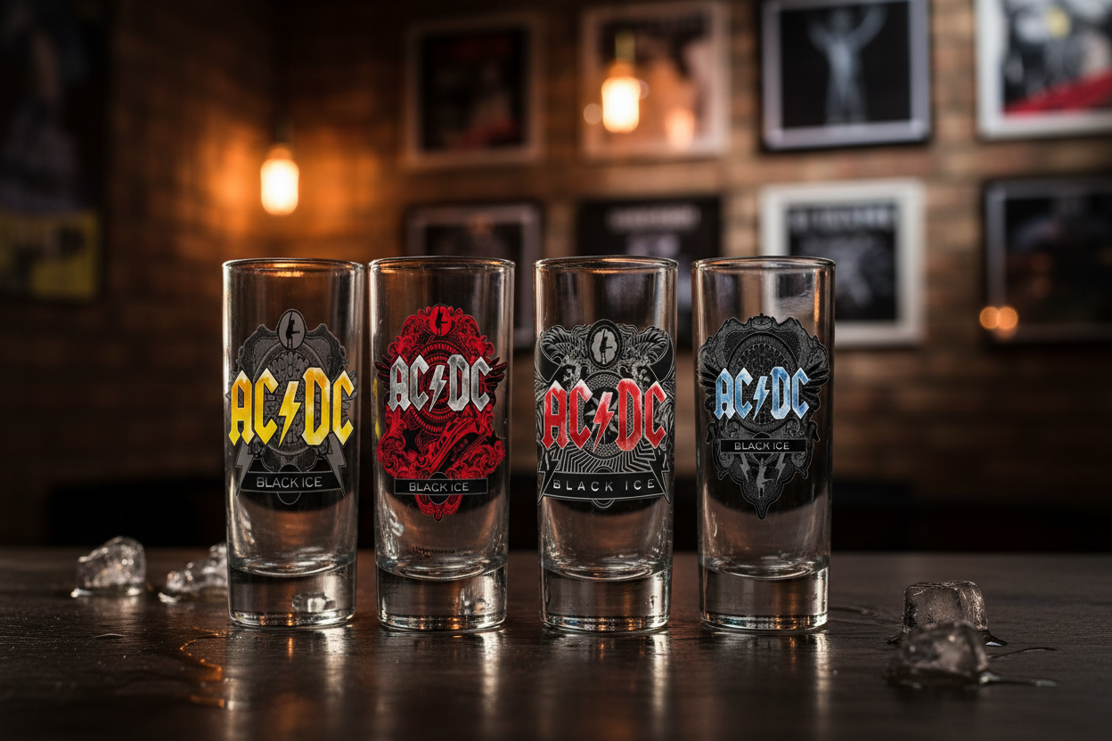 Set de 4 verres à shot AC/DC
