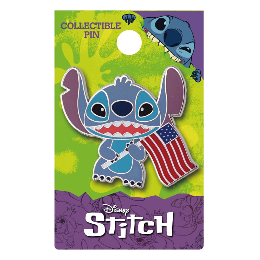 Pin’s Lilo & Stitch - Stitch Drapeau américain