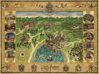 Puzzle Harry Potter - Carte de Poudlard