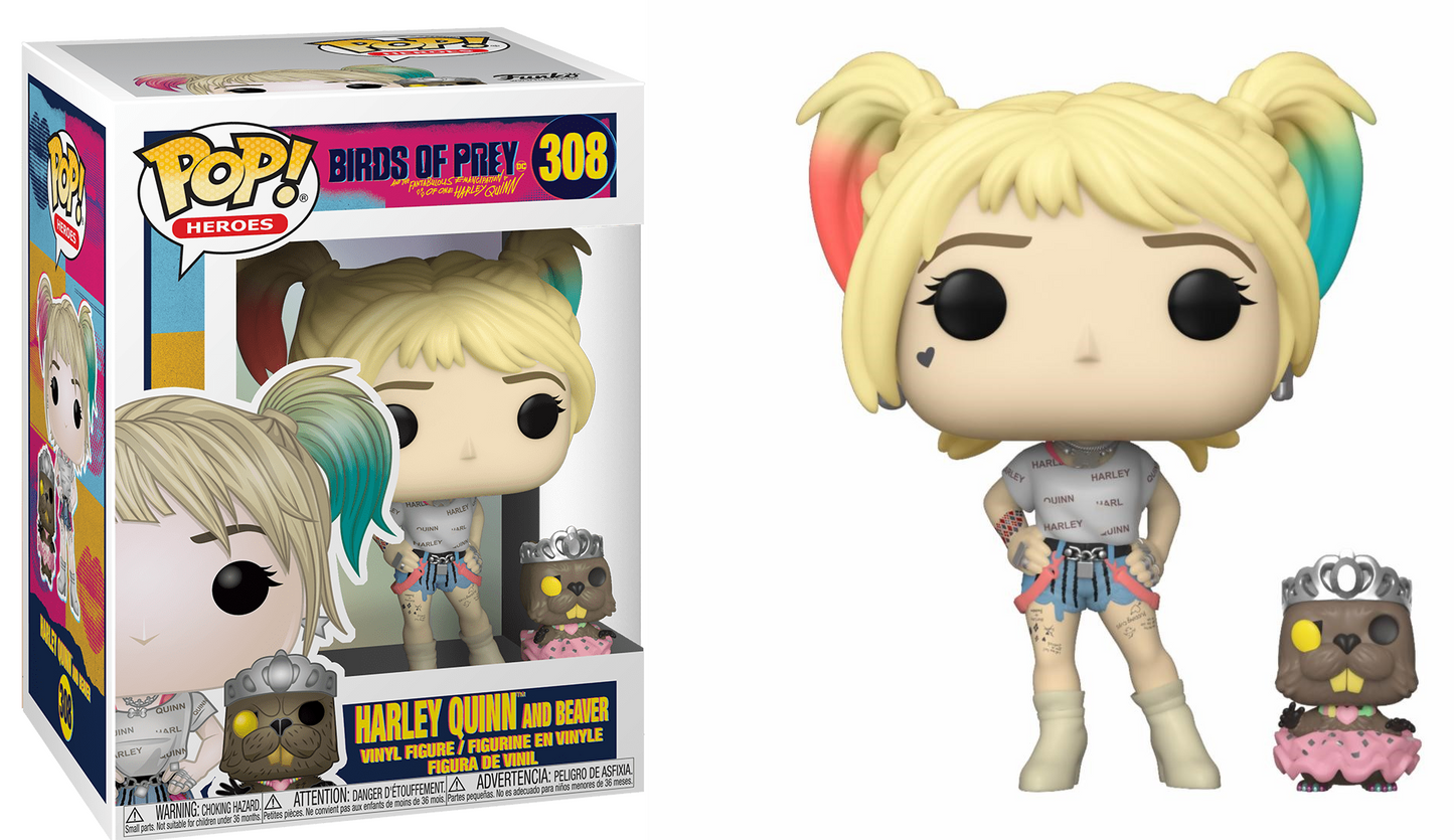 BIRDS OF PREY POP N° 308 Harley Quinn w/Beaver