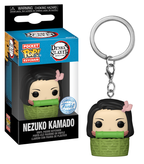 DEMON SLAYER Pocket Pop Keychains Nezuko in Basket