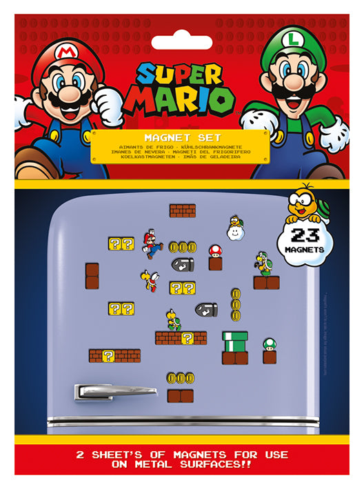 SUPER MARIO Magnet Set Mushroom Kingdom | aimants Super Mario Mushroom Kingdom