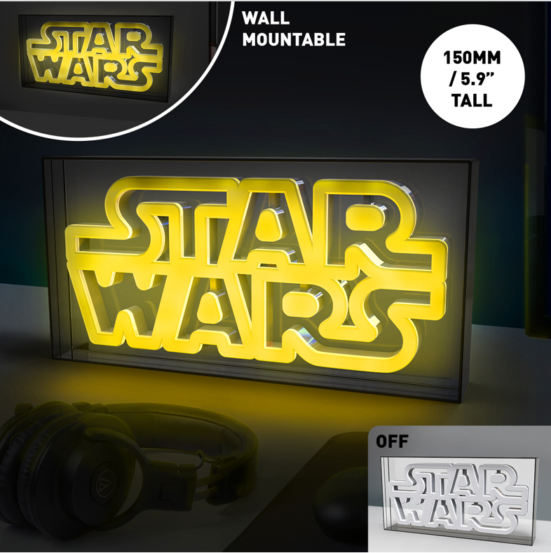 STAR WARS Logo Lampe Led Neon 15.5x30.5cm