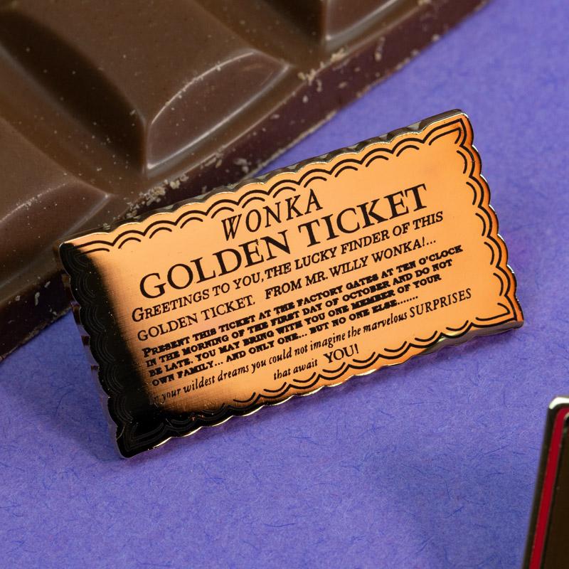 Tablette de chocolat Willy Wonka et son ticket d'or 